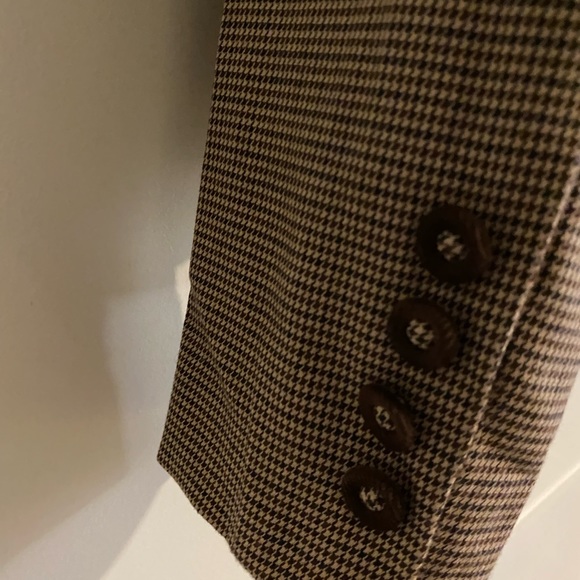 Worn once. Unique brown gingham and corduroy mixed media jacket. - Picture 5 of 8